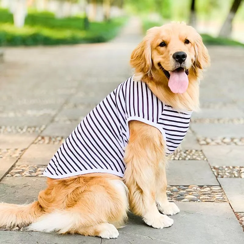 qre279 Dog clothes thin vest summer pet golden retriever labrador samoyed medium and large dog summer clothing - Image 1