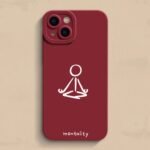 Buddhist meditation iPhone 15 silicone soft case, suitable for all sizes of 15, suitable for both men and women.
