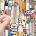 30 pieces of special-shaped reading kitten theme bookmarks with high value decorative book marking book binding card reading small cards - Image 4