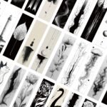 30 pieces of simple black and white ink line bookmarks paper high-end niche decoration student book clips exquisite cards - Image 8