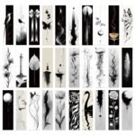30 pieces of simple black and white ink line bookmarks paper high-end niche decoration student book clips exquisite cards - Image 9