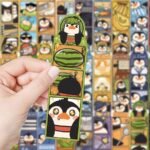 30 pieces of cartoon funny penguin sticky notes paper bookmarks niche high value creative small fresh reading essential cards - Image 4