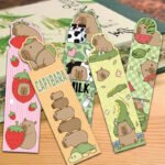 30 pieces of cute cartoon capybara capybara bookmarks student decoration book markings calligraphy and painting reading exquisite cards - Image 3