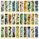 30 floral landscape high-value flower oil painting bookmarks ins style atmospheric reading index cards DIY gifts - Image 3