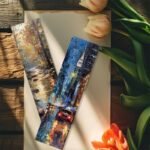 30 pieces of oil painting landscape bookmarks exquisite creative notes student gifts niche simple book reading decoration cards
