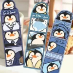 30 pieces of cartoon funny penguin sticky notes paper bookmarks niche high value creative small fresh reading essential cards