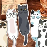 30 pieces of accompanying cat fun paper bookmarks high value cartoon cute niche reading essential small cards ins