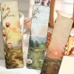 30 pieces of retro landscape flower bookmarks, exquisite high-value student reading paper bookmarks, small cards