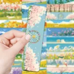 Landscape bookmarks oil painting illustration DIY reading bookmark fixed bookmark