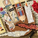 30 pieces of retro reading theme creative popular paper bookmarks with high value decorative books and reading cards