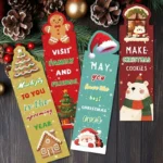 30 pieces of high-definition cartoon cute Christmas bookmarks festive atmosphere students must-have paper reading cards message cards