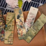 60 pieces of Jiangshan Autumn Bookmarks Creative Chinese Style Notebook Material DIY Student Supplies Book Reading Page Clip