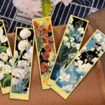 30 floral landscape high-value flower oil painting bookmarks ins style atmospheric reading index cards DIY gifts