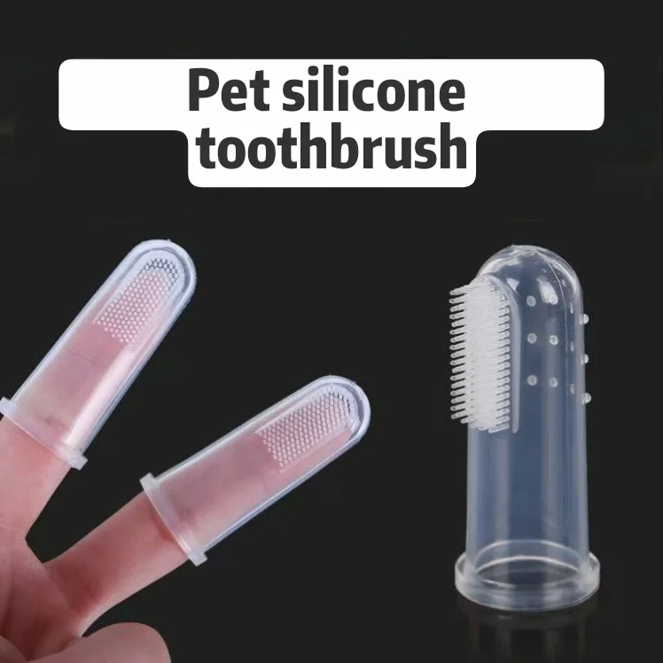 st365 6 pet finger toothbrushes pet toothbrush silicone toothbrush puppy cat finger toothbrush finger toothbrush - Image 1