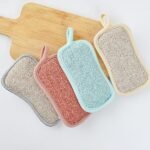 8PCS thick double-sided dishwashing cloth bamboo fiber dishwashing sponge scouring pad kitchen pot scrubbing dishwashing cloth