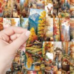 30PC Autumn Series Paper Bookmarks, Scenery Exquisite Paper Book Marking Cards - Image 7