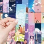 24pc cartoon girl series bookmarks, ins style creative niche paper student reading book marking cards - Image 3