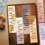 30PC inspirational quotes series paper bookmarks, small fresh decorative book paper marking cards