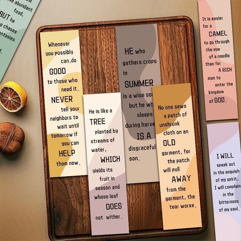 IMG_5185 30PC inspirational quotes series paper bookmarks, small fresh decorative book paper marking cards - Image 1