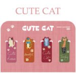 4PC cat series magnetic bookmarks, exquisite illustrations to improve reading experience, book marking magnetic card bookmarks - Image 3