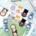 5PC cat claw series bookmarks, cartoon painting creative book reading label cards