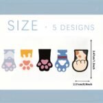 5PC cat claw series bookmarks, cartoon painting creative book reading label cards - Image 6