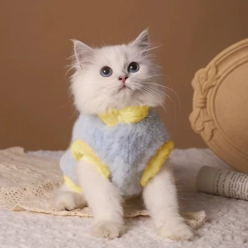 IMG_5266 Cat clothes winter warm winter clothes, cute plush winter cat clothes - Image 1