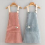 2PC◆This new cotton and linen kitchen apron is breathable, stylish, and perfect for summer wear. It's stain-resistant and durable, making it the ideal attire for food preparation. - Image 2