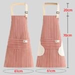 2PC◆This new cotton and linen kitchen apron is breathable, stylish, and perfect for summer wear. It's stain-resistant and durable, making it the ideal attire for food preparation. - Image 12