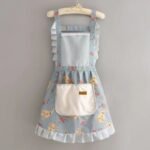 2PC◆Korean style canvas apron for kitchen and home use, stain-resistant, wear-resistant, oil-proof, and breathable. - Image 3