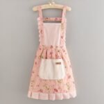 2PC◆Korean style canvas apron for kitchen and home use, stain-resistant, wear-resistant, oil-proof, and breathable. - Image 4