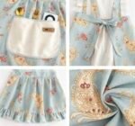 2PC◆Korean style canvas apron for kitchen and home use, stain-resistant, wear-resistant, oil-proof, and breathable. - Image 5