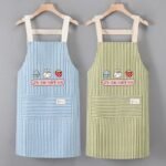 2PC◆Stylish new cotton and linen striped apron, suitable for home cooking, stain-resistant, and suitable for dessert shops and restaurants. - Image 11
