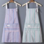 2PC◆New canvas apron for home use, suitable for cooking, stain-resistant and breathable. - Image 7