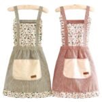 2PC◆Korean style canvas apron, suitable for kitchen and home cooking, stain-resistant and wear-resistant - Image 2