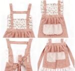 2PC◆Korean style canvas apron, suitable for kitchen and home cooking, stain-resistant and wear-resistant - Image 5