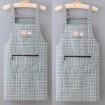 2PC◆Canvas suspenders, extra-large size kitchen skirt, oil-proof, stain-resistant, wear-resistant, plus size.