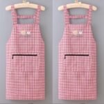 2PC◆Canvas suspenders, extra-large size kitchen skirt, oil-proof, stain-resistant, wear-resistant, plus size. - Image 8
