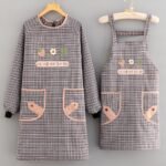2PC◆The new cotton apron comes in both long-sleeved and short-sleeved styles and is breathable and durable, making it perfect for home use - Image 4