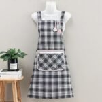 2PC，Stylish cotton apron, oil-proof for cooking, fashionable kitchen attire. - Image 3