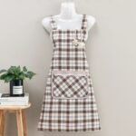 2PC，Stylish cotton apron, oil-proof for cooking, fashionable kitchen attire. - Image 4