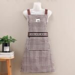 2PC，Stylish cotton apron, oil-proof for cooking, fashionable kitchen attire. - Image 7