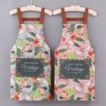 Fashionable printed canvas apron, durable, stain-resistant, and oil-proof apron for home use - Image 3