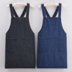 Denim-style canvas aprons for kitchen and household use; durable, stain-resistant, breathable, and oil-resistant. - Image 8