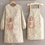 Korean-style fashionable kitchen apron, cute series, durable long-sleeved and short-sleeved styles, made of canvas - Image 3