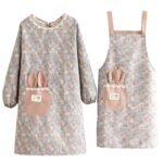 Korean-style fashionable kitchen apron, cute series, durable long-sleeved and short-sleeved styles, made of canvas - Image 4