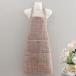 Made of cotton, this collared apron is stain-resistant and durable, suitable for home and kitchen use, and is also a stylish work shirt - Image 8