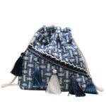 Original design, antique style small crossbody bag, hand-woven bucket shape - Image 8