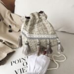 Original design, antique style small crossbody bag, hand-woven bucket shape - Image 10