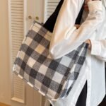 Large capacity shoulder bag, made of cotton and linen - Image 2